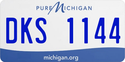 MI license plate DKS1144