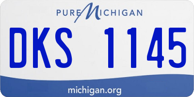 MI license plate DKS1145