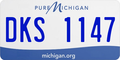 MI license plate DKS1147