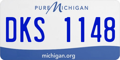 MI license plate DKS1148