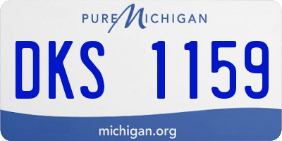 MI license plate DKS1159