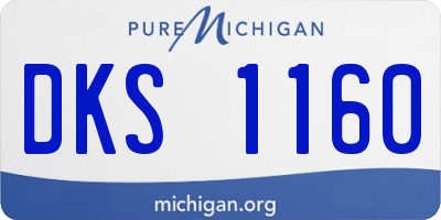 MI license plate DKS1160