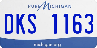 MI license plate DKS1163