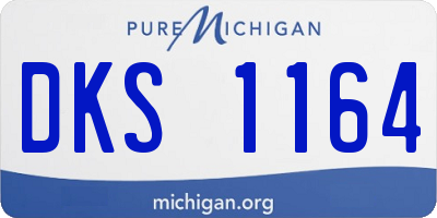 MI license plate DKS1164