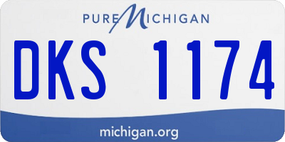 MI license plate DKS1174