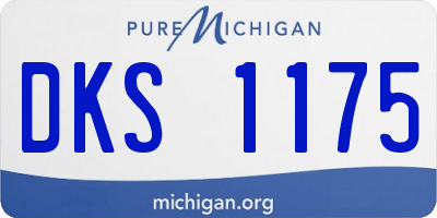 MI license plate DKS1175