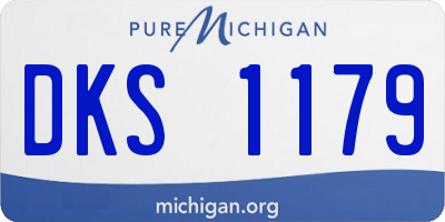 MI license plate DKS1179