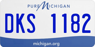 MI license plate DKS1182