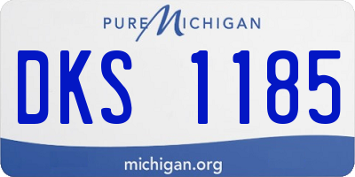 MI license plate DKS1185
