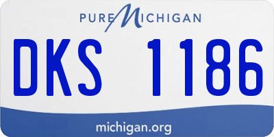 MI license plate DKS1186