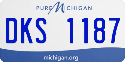 MI license plate DKS1187
