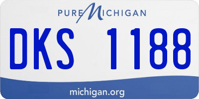 MI license plate DKS1188