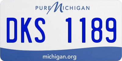 MI license plate DKS1189