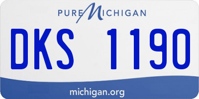 MI license plate DKS1190