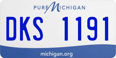 MI license plate DKS1191