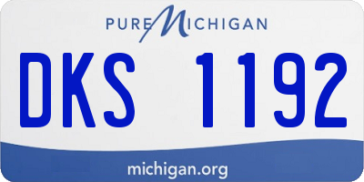 MI license plate DKS1192