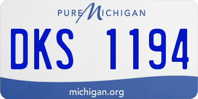 MI license plate DKS1194