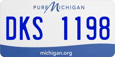 MI license plate DKS1198