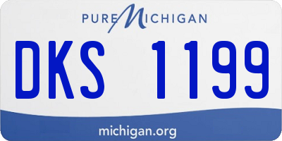MI license plate DKS1199