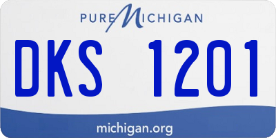 MI license plate DKS1201