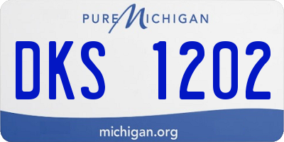 MI license plate DKS1202