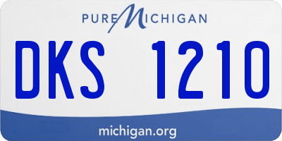MI license plate DKS1210