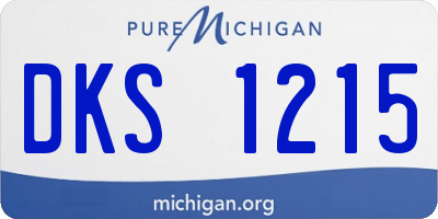 MI license plate DKS1215