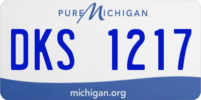 MI license plate DKS1217