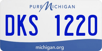 MI license plate DKS1220