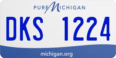 MI license plate DKS1224