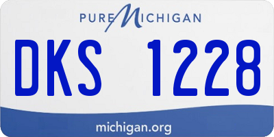 MI license plate DKS1228