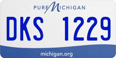MI license plate DKS1229