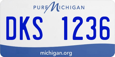 MI license plate DKS1236