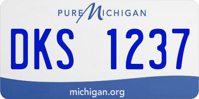 MI license plate DKS1237