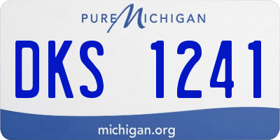 MI license plate DKS1241