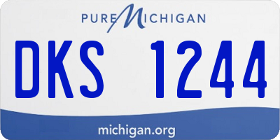 MI license plate DKS1244