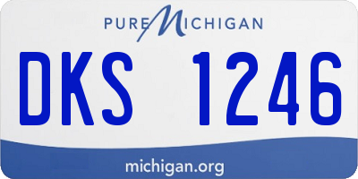 MI license plate DKS1246
