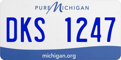 MI license plate DKS1247