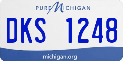 MI license plate DKS1248