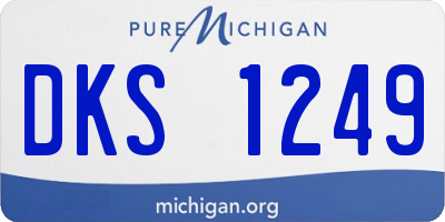 MI license plate DKS1249