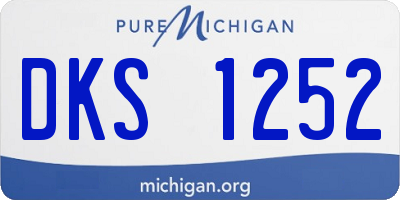 MI license plate DKS1252