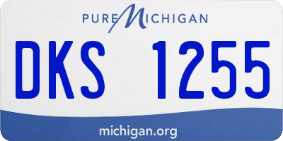 MI license plate DKS1255