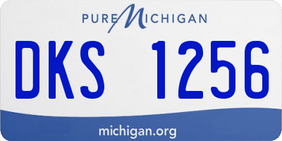 MI license plate DKS1256