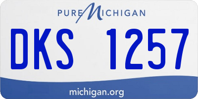 MI license plate DKS1257