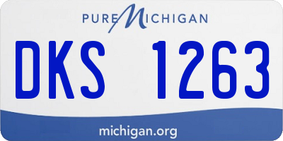 MI license plate DKS1263