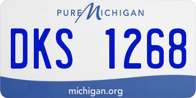 MI license plate DKS1268