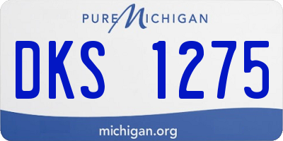 MI license plate DKS1275
