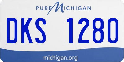 MI license plate DKS1280