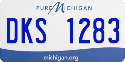 MI license plate DKS1283