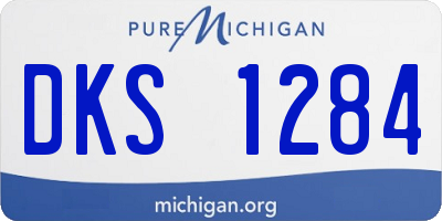 MI license plate DKS1284